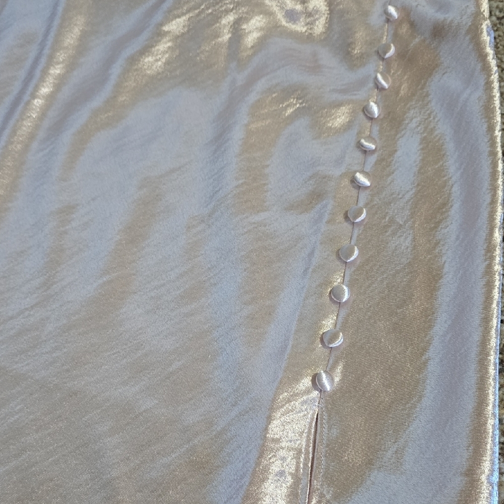 Victoria's Secret Light Pink Satin Midi Skirt - Picture 3 of 4
